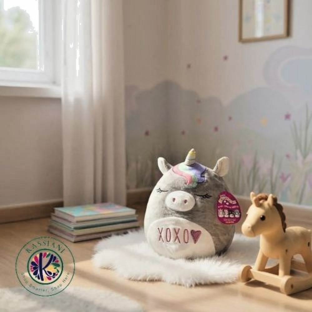 Squishmallow Teresa 12" Gray Sleeping Unicorn – Soft Plush XOXO Edition‎